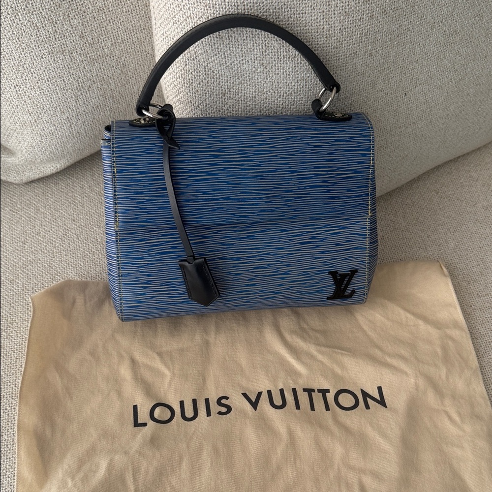 Louis Vuitton Epi Leather Cluny Blue and Navy Blue
